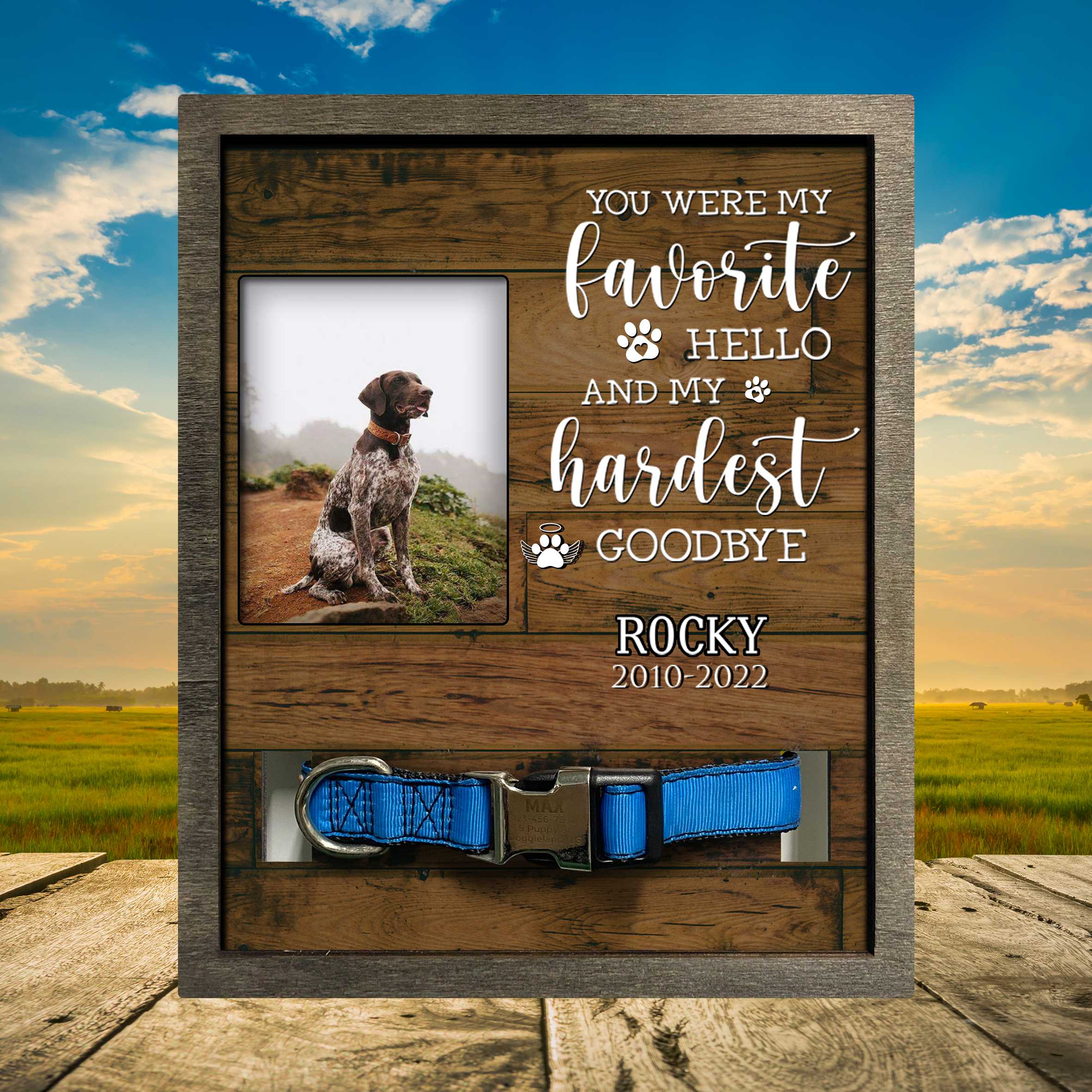 Custom Photo Picture Frame Pet Loss Gifts/ Sympathy Gift For Loss Of Dog