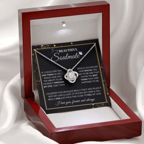 To My Soulmate Necklace - Wife Gifts From Husband To My Wife Necklace/ Gift for Her Romantic