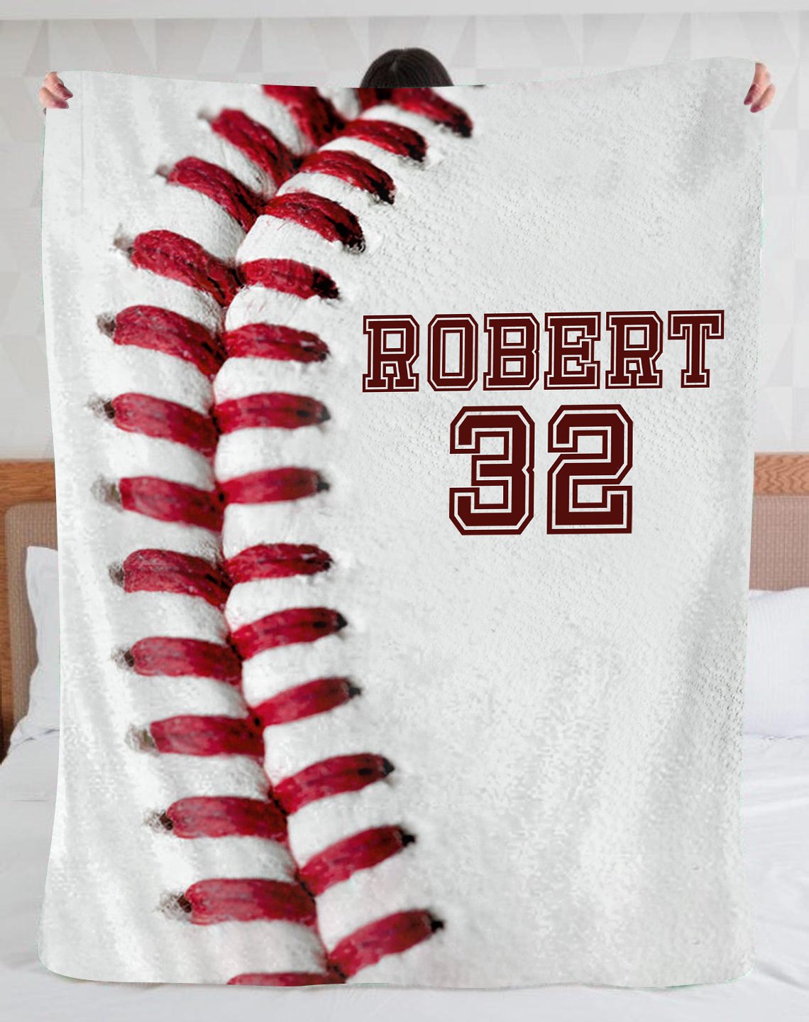 Personalized Name And Number Baseball Blanket Gift For Son Daughter From Dad Mom Baseball Daughter Blanket Baseball Player Blanket