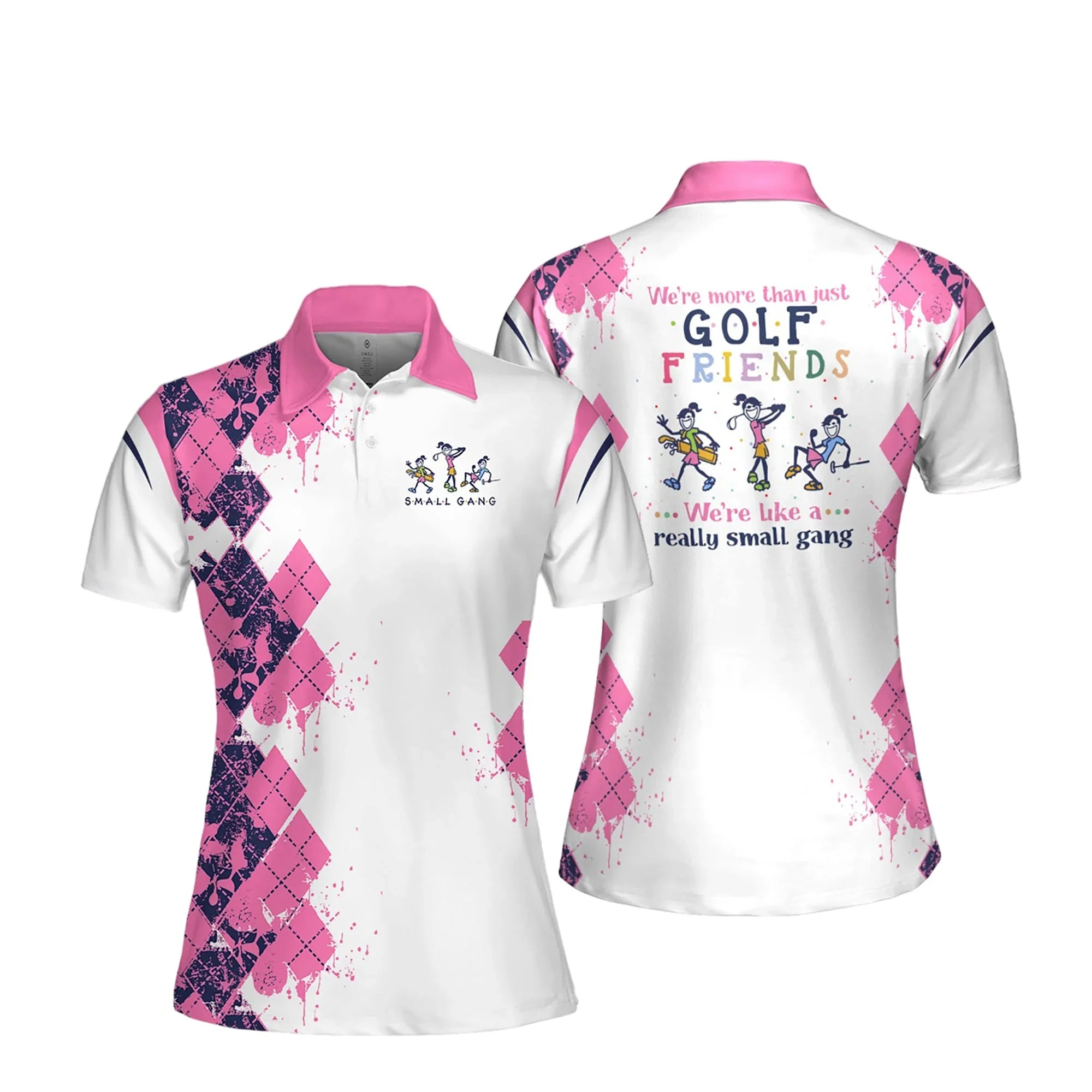 Small Gang Women Short Sleeve Polo Shirt Sleeveless Golf Polo Shirt/ Women’s Jersey Polo Shirt