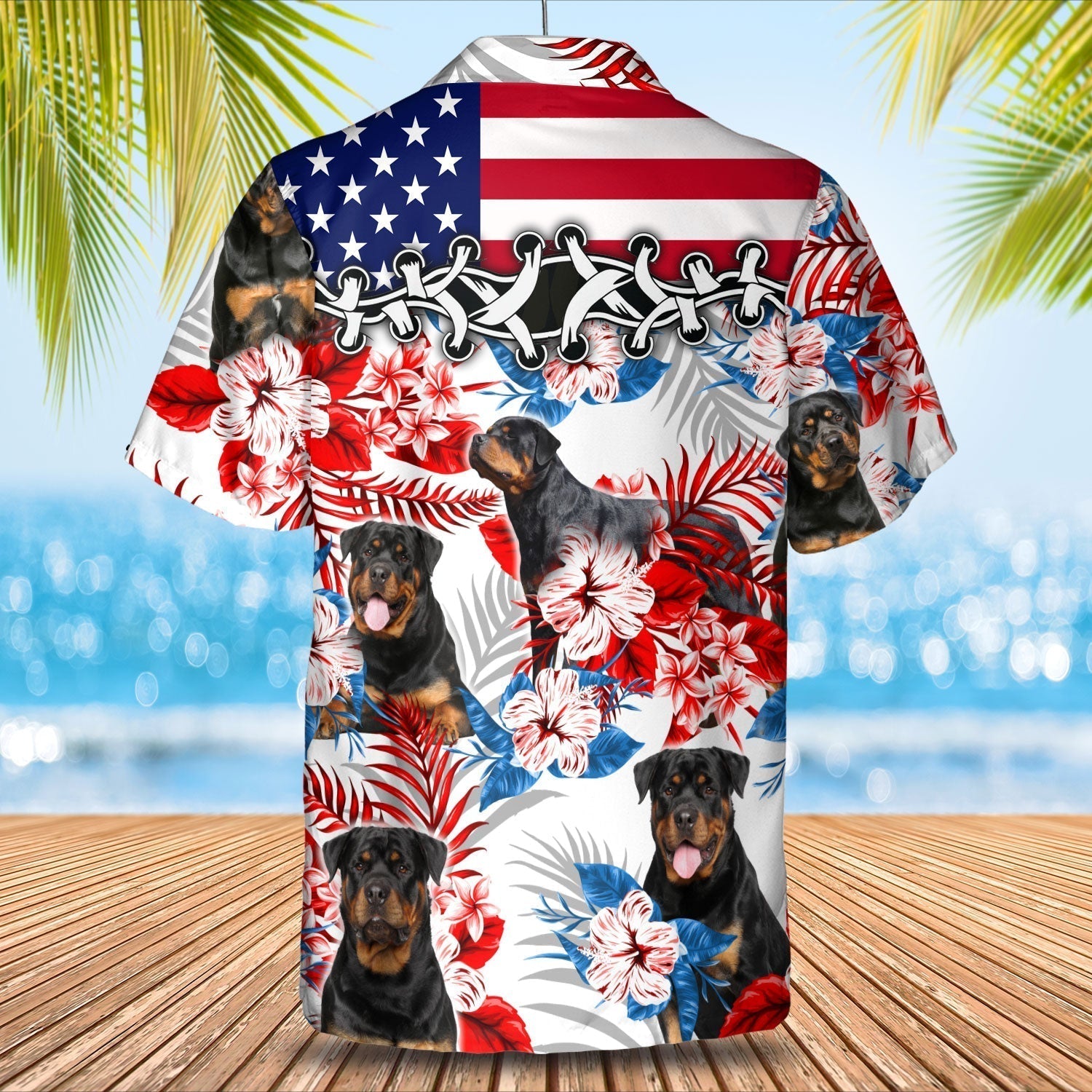 Rottweiler Hawaiian Shirt - Gift for Summer/ Summer aloha shirt/ Hawaiian shirt for Men and women