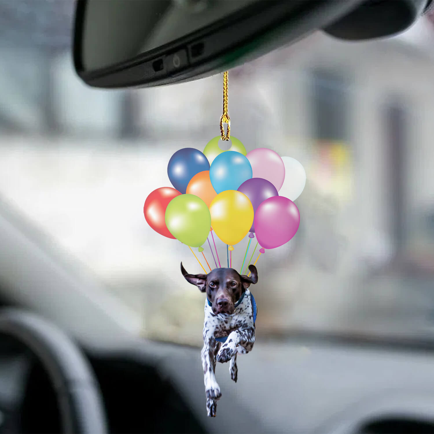 German Shorthaired Pointer Fly With Bubbles Dog Hanging Ornament Dog Ornament Coolspod