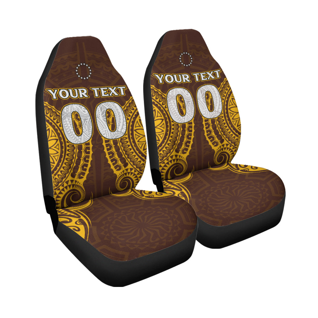 Custom Cook Islands Kukis Car Seat Covers Tribal Pattern