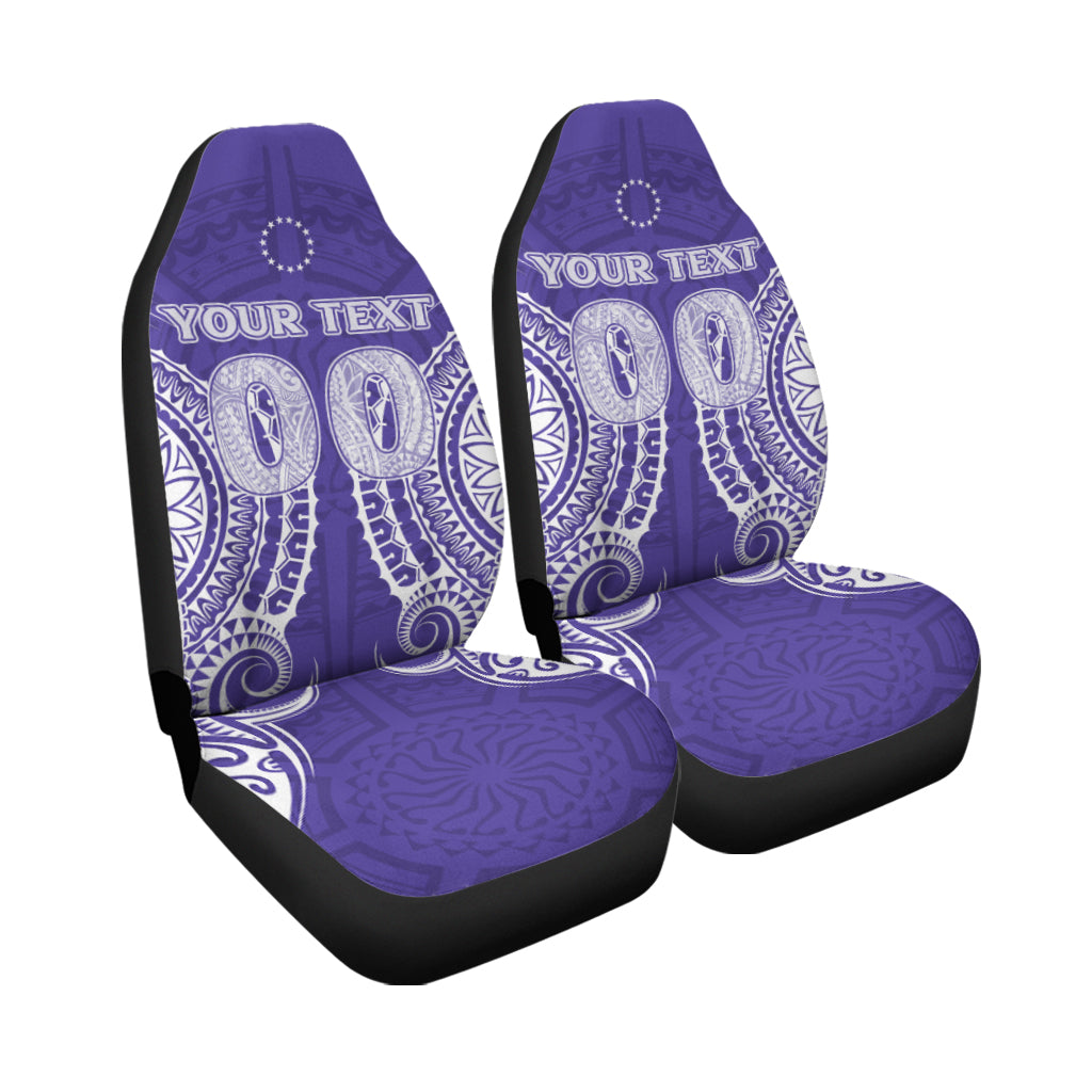 CustomCook Islands Rarotonga Car Seat Covers Purple Tribal Pattern