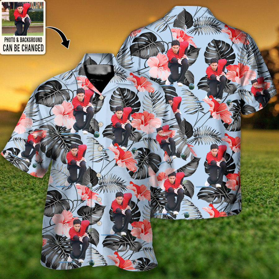 Lawn Bowling You Want Tropical Style Custom Photo - Hawaiian Shirt - Personalized Photo Gifts