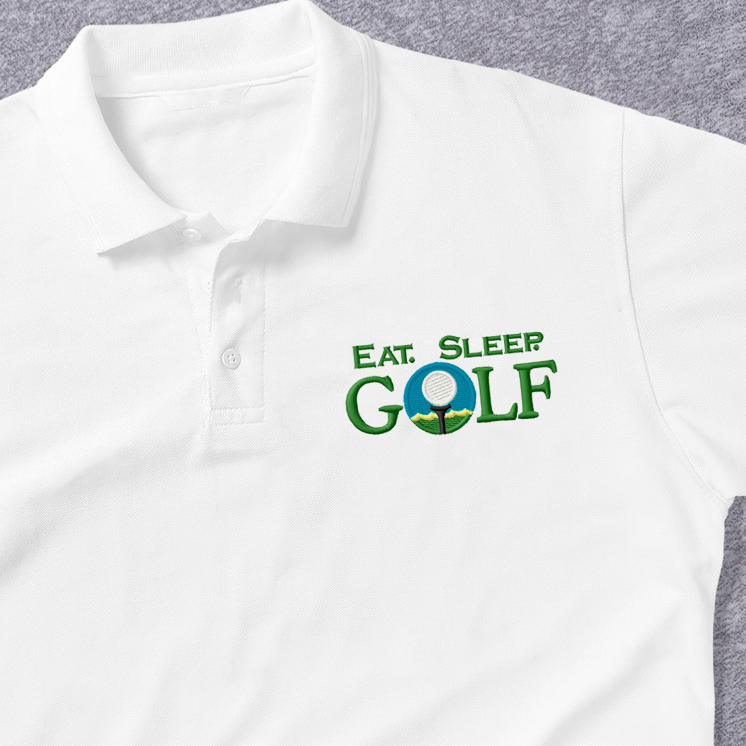 Eat Sleep Golf Love Golf Shirts Embroidery Polo Shirts For Women Or Men/ Idea Gift for Golf Player Embroidery