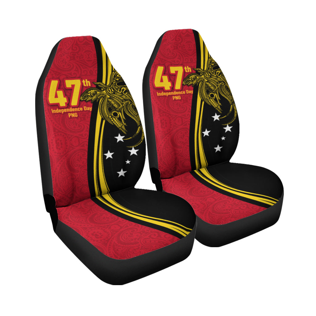 Papua New Guinea Auto Seat Cover Independence Anniversary Polynesian Tribal Car Seat Covers