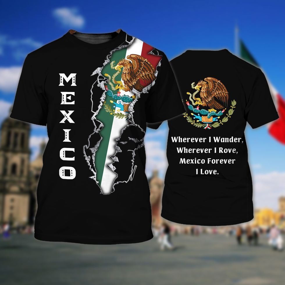 Mexico Forever 3D Tshirt For Men And Women/ Mexico Men''s Shirt/ I Love Mexico Shirt