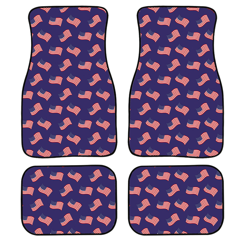 4Th Of July American Flag Pattern Print Front And Back Car Floor Mats/ Front Car Mat