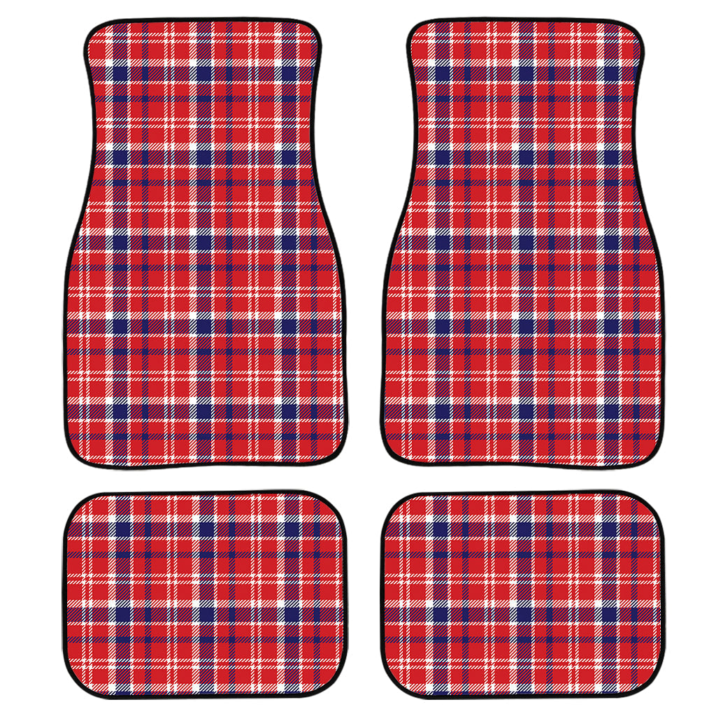 4Th Of July American Plaid Print Front And Back Car Floor Mats/ Front Car Mat