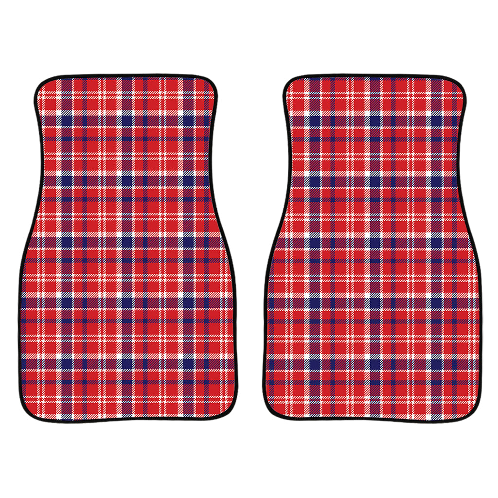 4Th Of July American Plaid Print Front And Back Car Floor Mats/ Front Car Mat