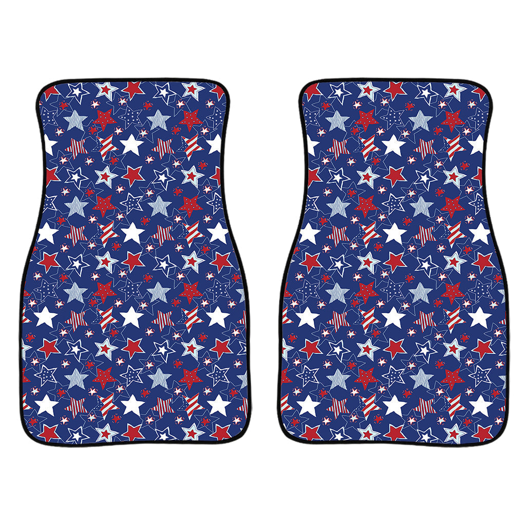 4Th Of July American Star Pattern Print Front And Back Car Floor Mats/ Front Car Mat