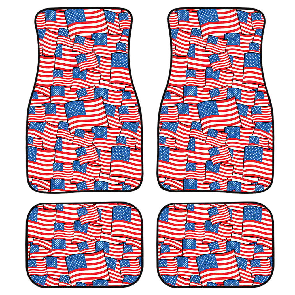 4Th Of July Usa Flag Pattern Print Front And Back Car Floor Mats/ Front Car Mat