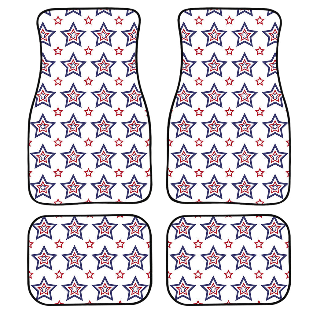 4Th Of July Usa Star Pattern Print Front And Back Car Floor Mats/ Front Car Mat