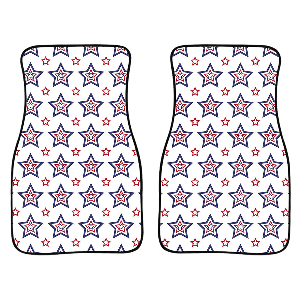 4Th Of July Usa Star Pattern Print Front And Back Car Floor Mats/ Front Car Mat