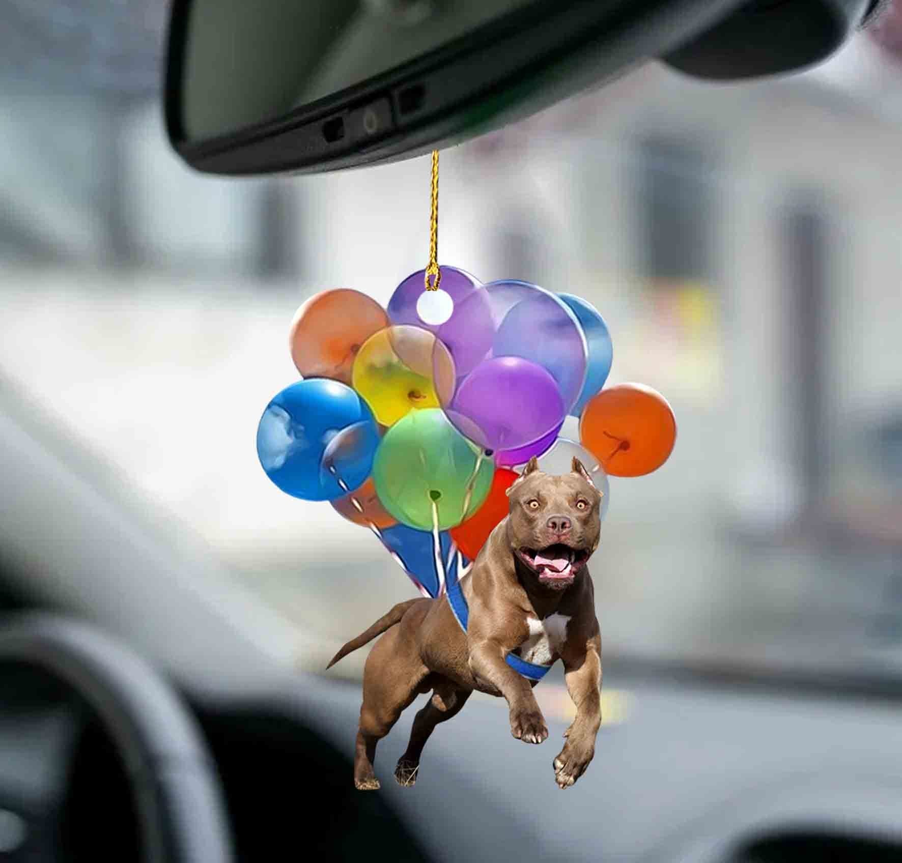Pitbull Fly With Bubbles Dog Hanging Ornament Dog Ornament Coolspod