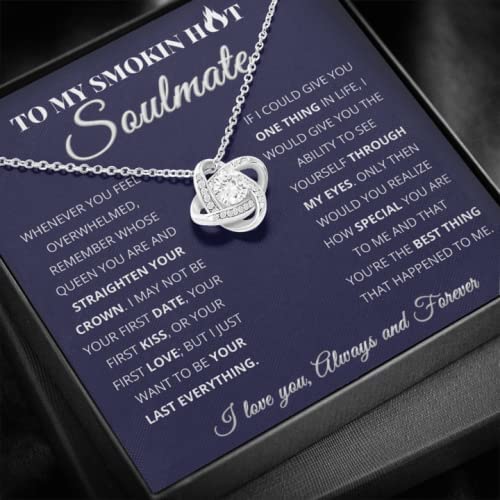 To My Smokin Hot Soulmate Necklace - Wife Gifts From Husband To My Wife Necklace/ Girlfriend Gifts