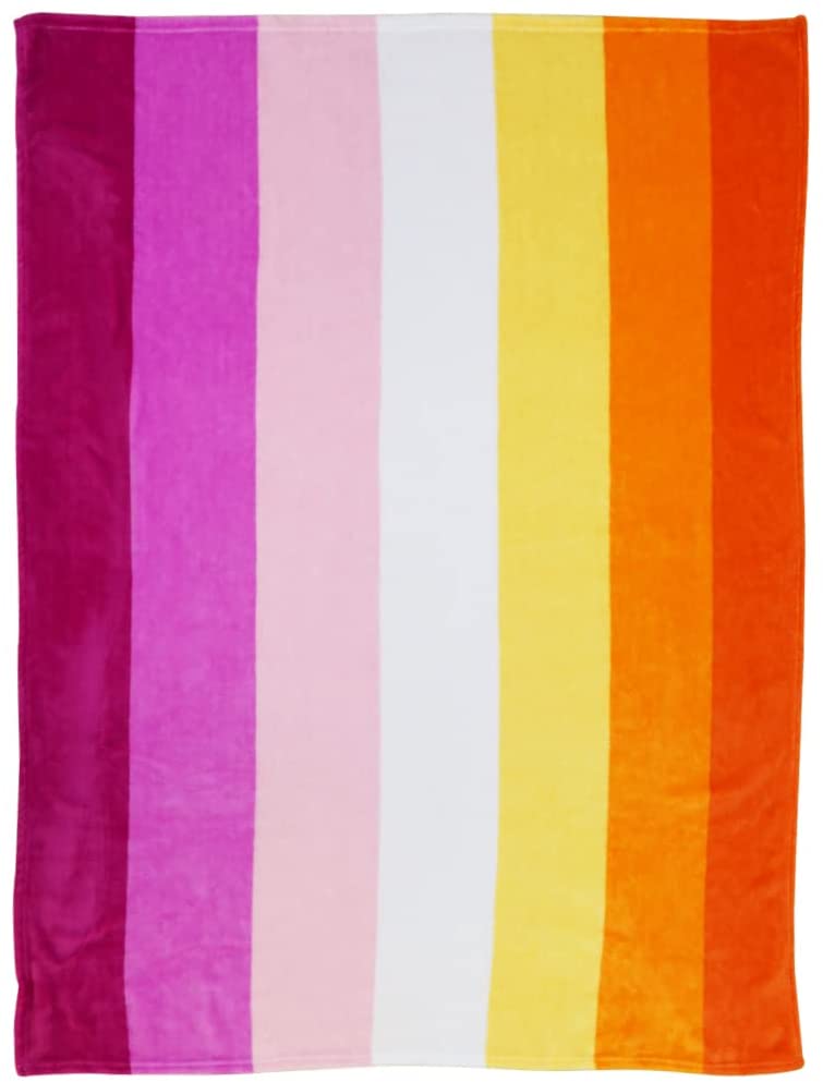 Lesbian Sunset Pride Super Plush Blanket 50X60 Soft Throw Blanket/ Lgbt Lesbian Pride Blanket