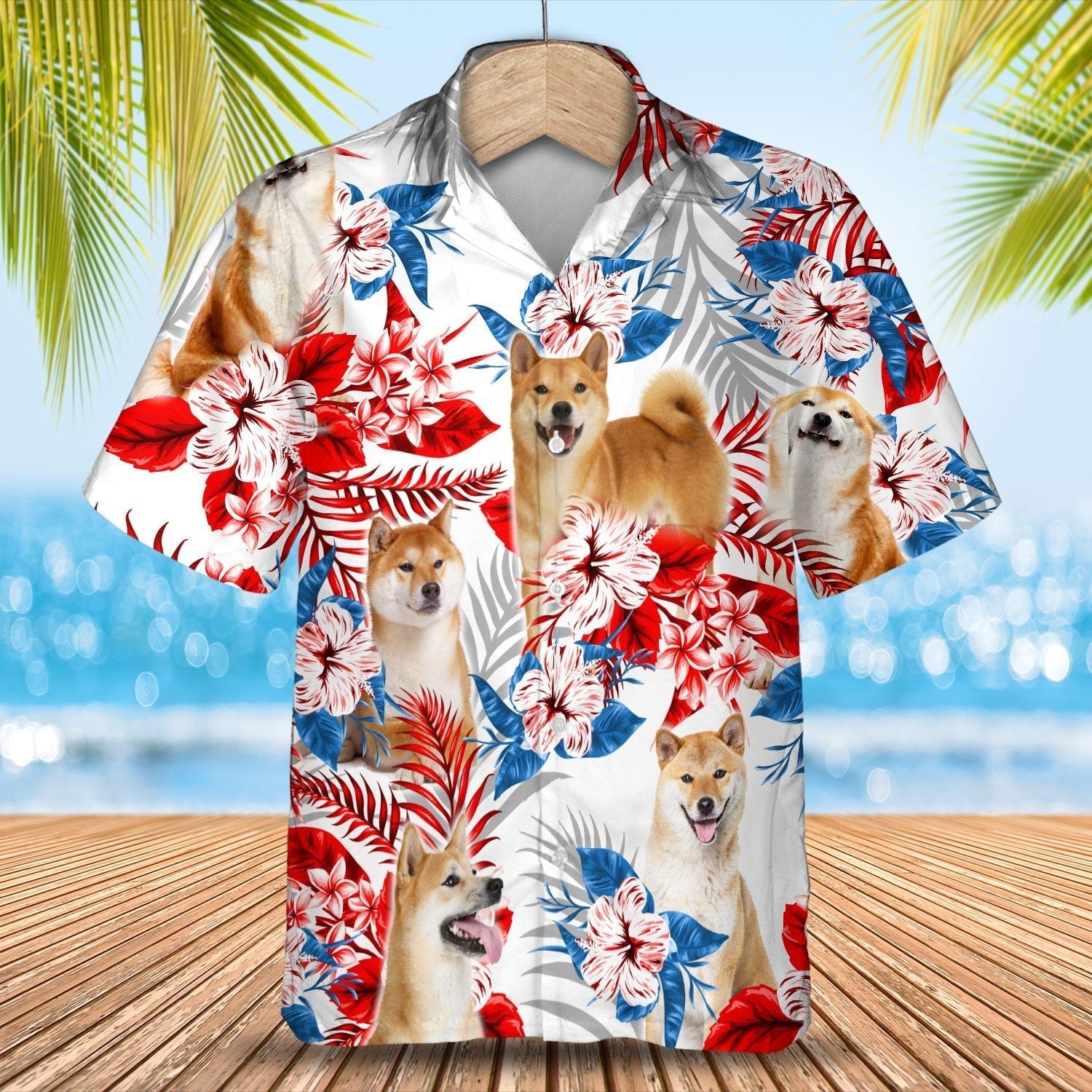 Shiba Inu Hawaiian Shirt/ Dog Hawaiian Beach Shirts For Men And Woman