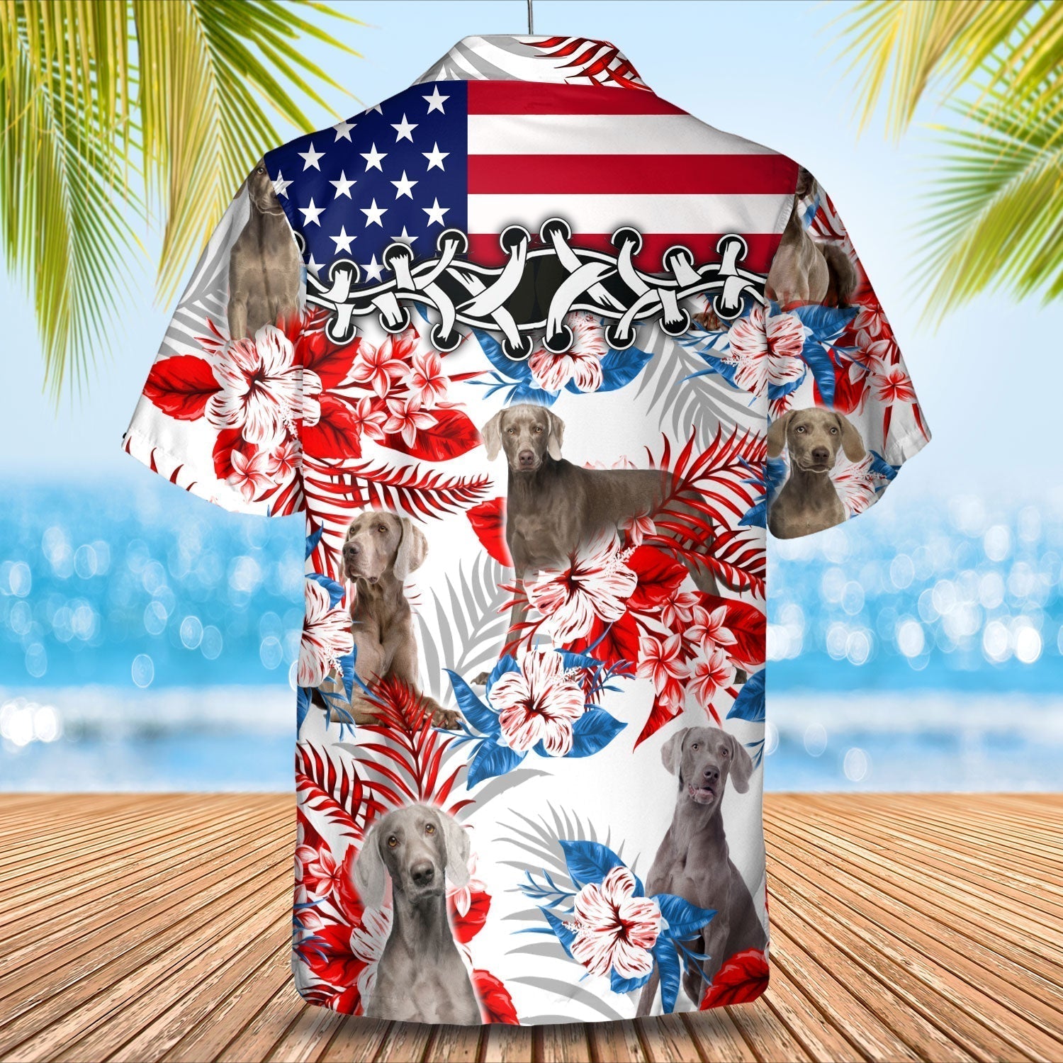 Weimaraner Hawaiian Shirt - Gift for Summer/ Summer aloha shirt/ Hawaiian shirt for Men and women