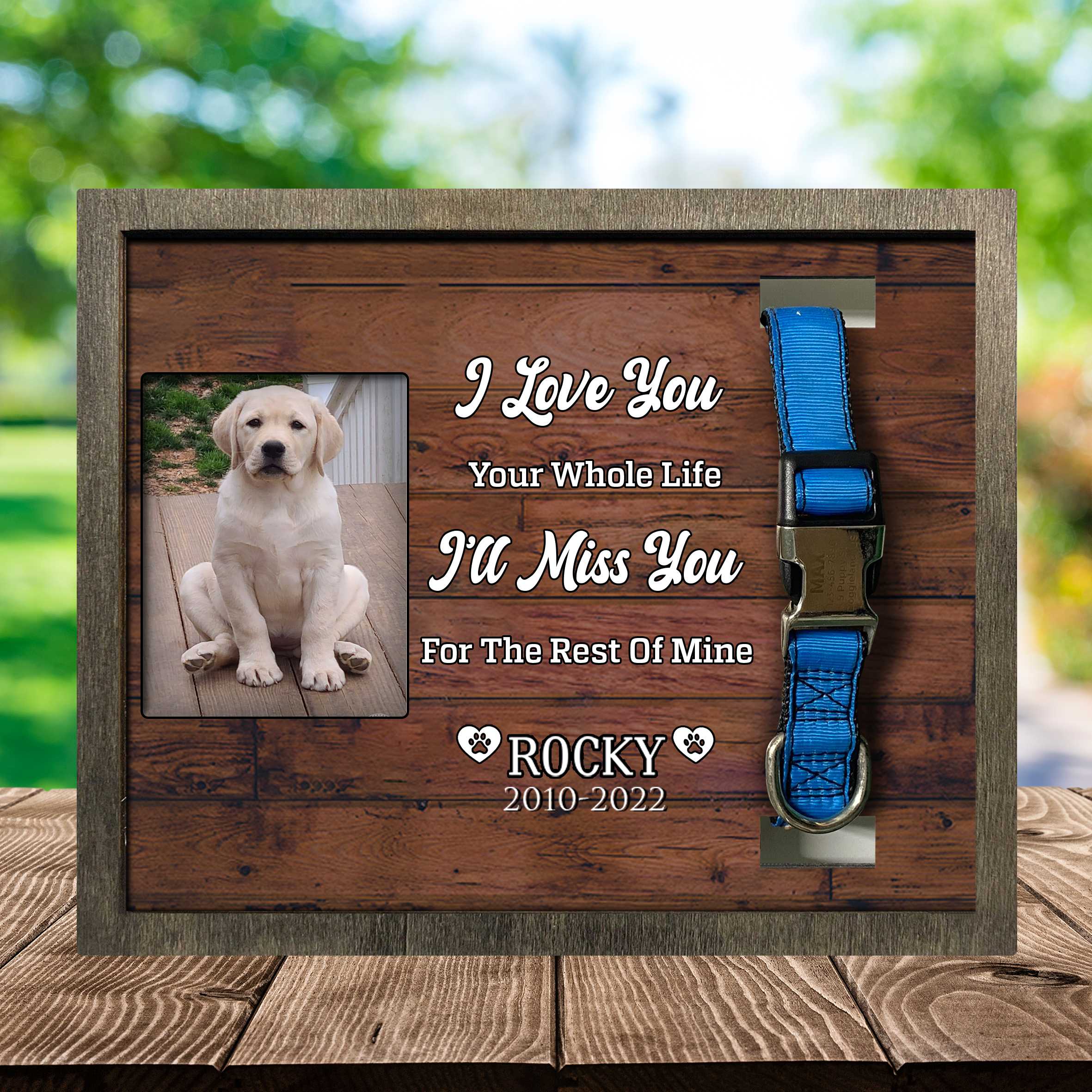 They Walk Beside Us Every Day/ Pet Memorial Picture Frame/ Memorial Plaques Personalized