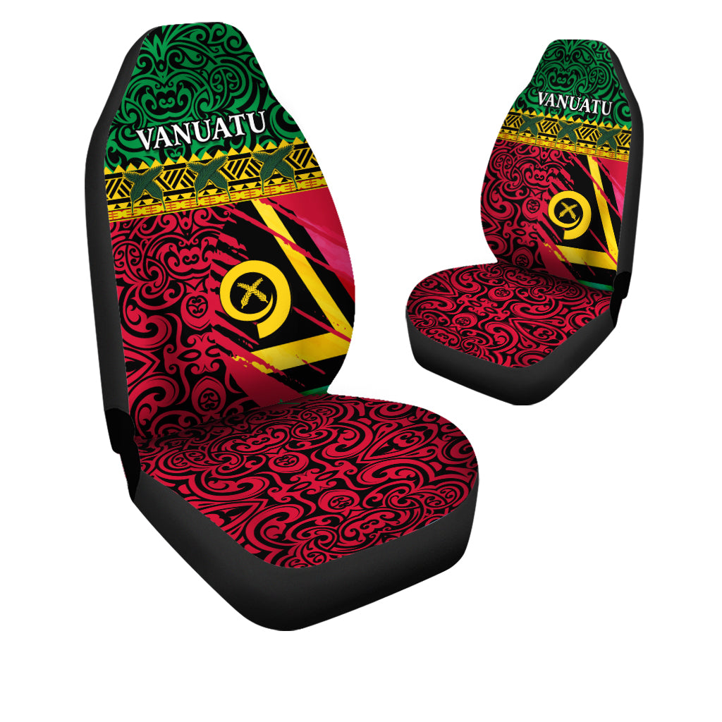 Vanuatu Dreamy Car Seat Covers Flag and Pattern