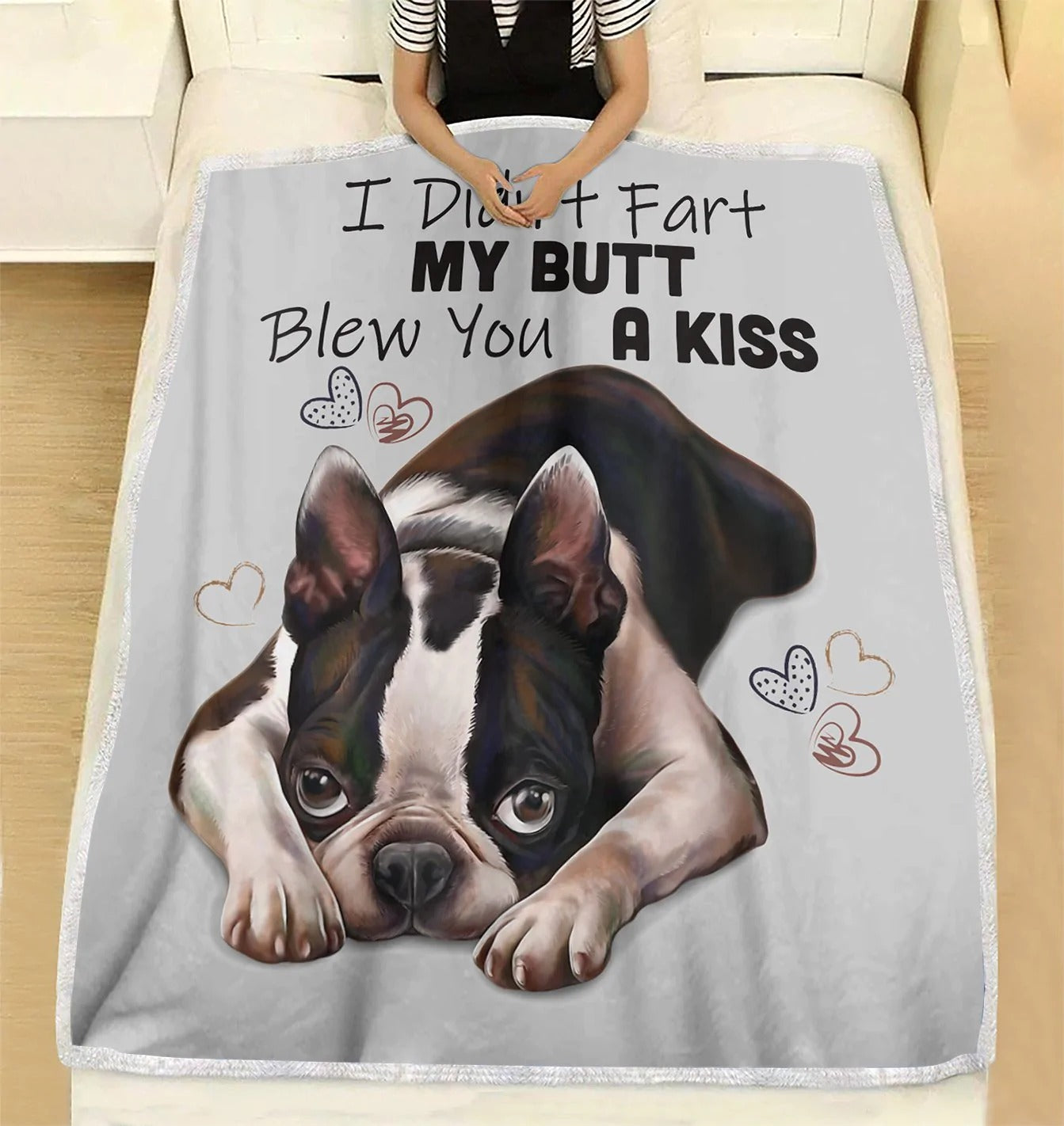 Boston Terrier Dog Blanket I Didn
