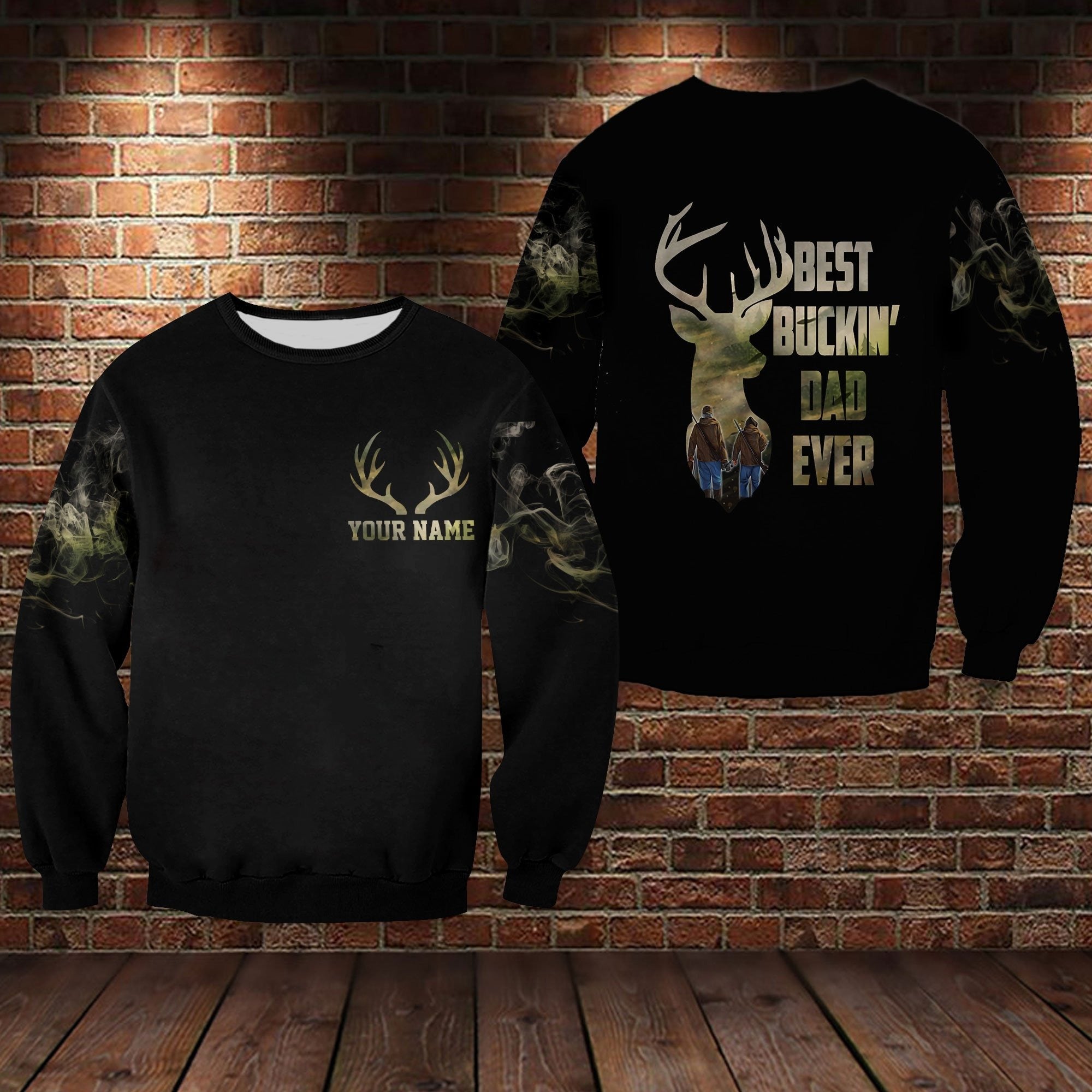 Custom Hunting Best Buckin’ Dad Ever 3D All Over Printed Shirt Hoodie/ Father’S Day Gift From Daughter Son