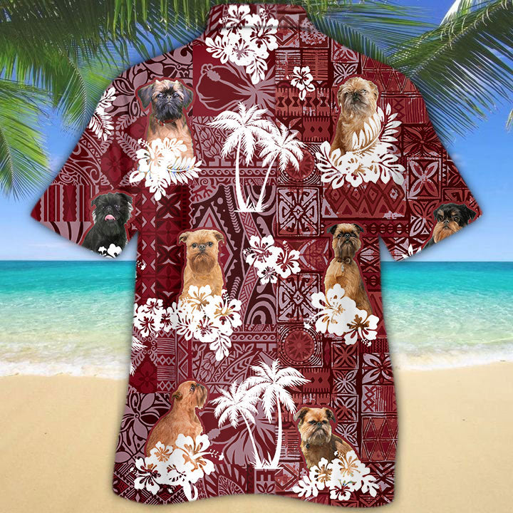 Brussels Griffon Hawaiian Shirt/ Cute Summer Aloha Beach Shirt For Dog Lovers