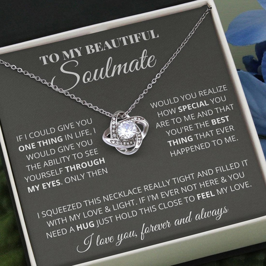 To My Beautiful Soulmate Necklace Gift - How Special You Are To Me Love Knot Necklace / Gift for soulmate