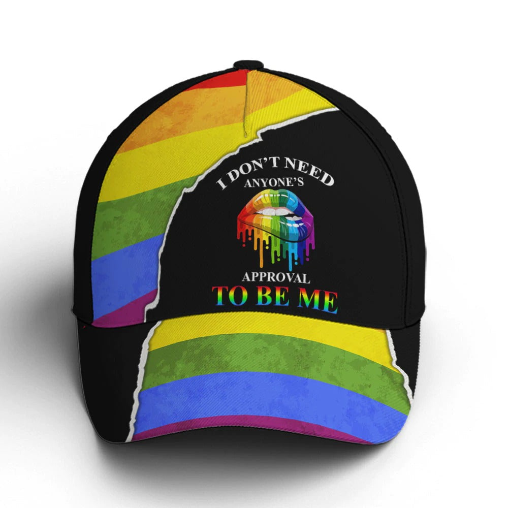 LGBTQ Pride Baseball Cap/ I Don''t Need Anyone''s Approval To Be Me Classic Cap/ Pride Accessories