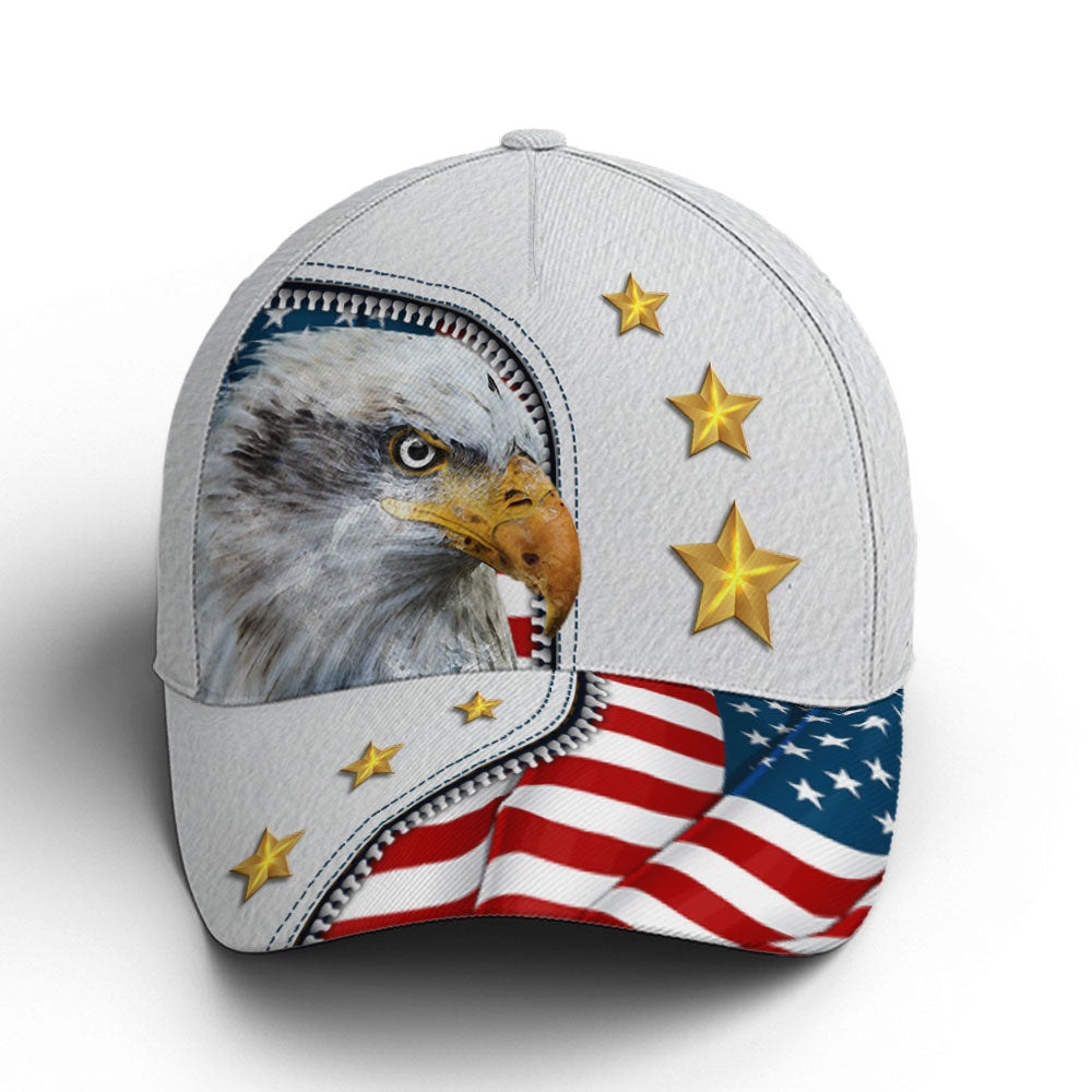 Eagle And US Flag Baseball Cap Coolspod