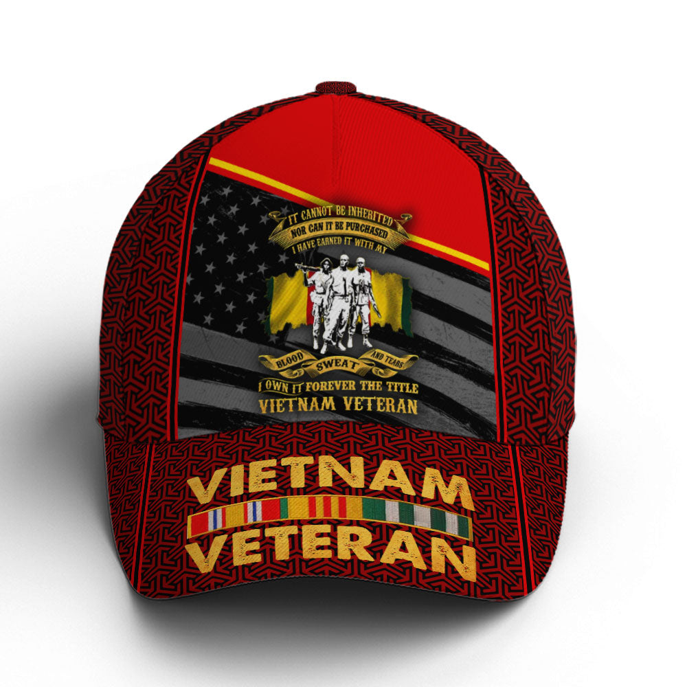 Vietnam Veteran Blood Sweet And Tears Baseball Cap Coolspod