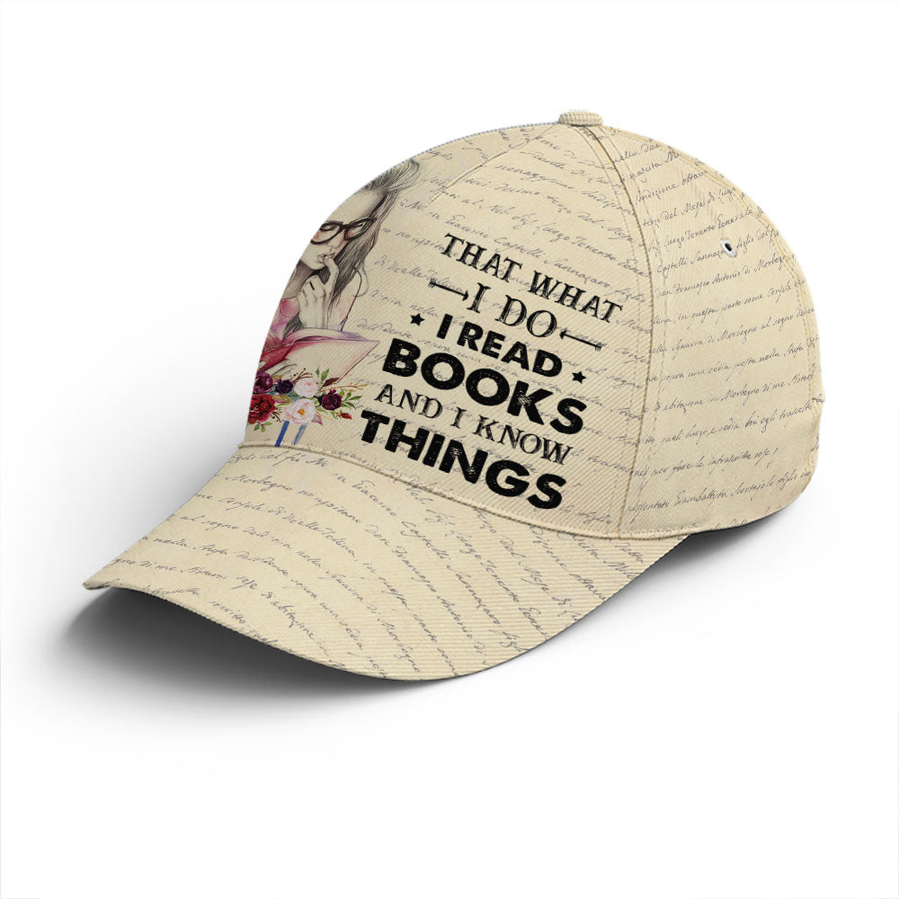 Vintage Books Read Books And Know Things Baseball Cap Coolspod