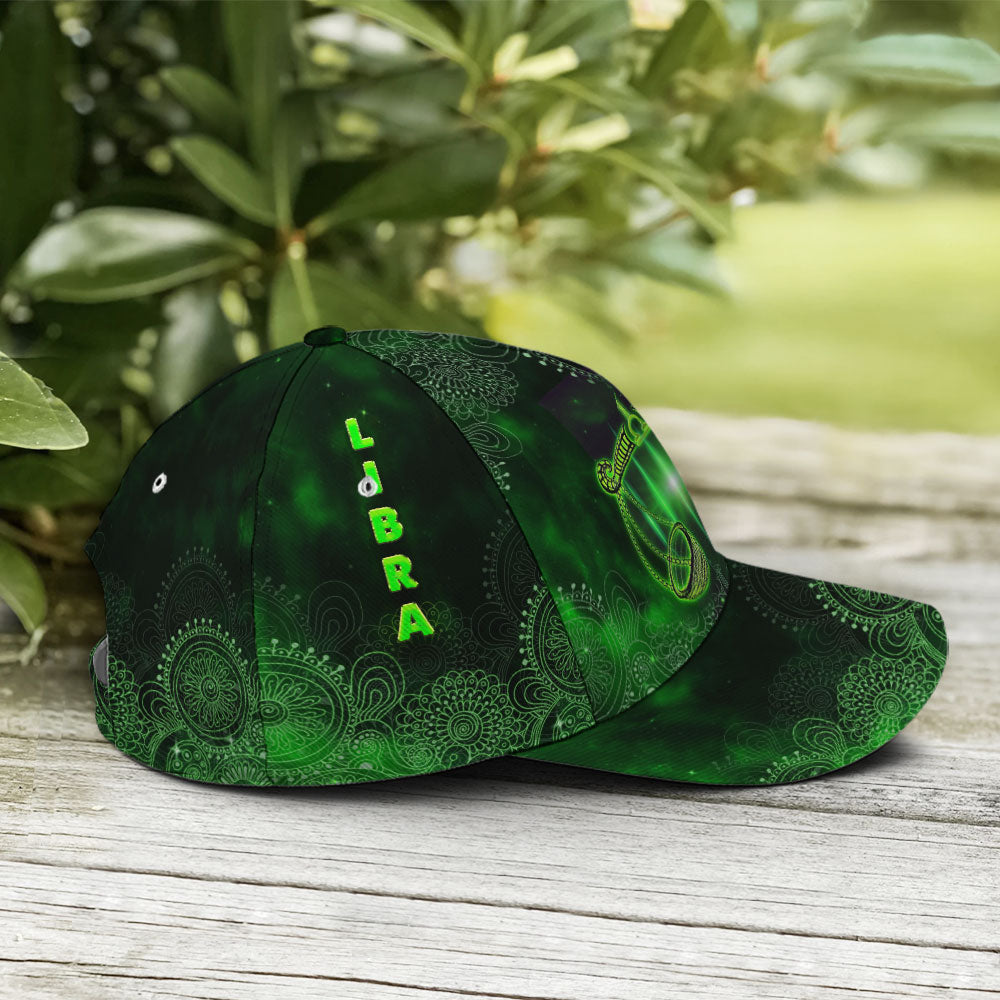 Libra Green Galaxy Pattern Baseball Cap Coolspod