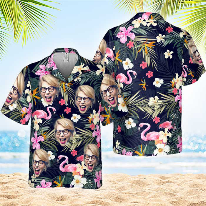 Summer Vibe - Personalized Custom Face Unisex Hawaiian Shirt - Upload Image/ Gift For Family/ Pet Owners/ Pet Lovers