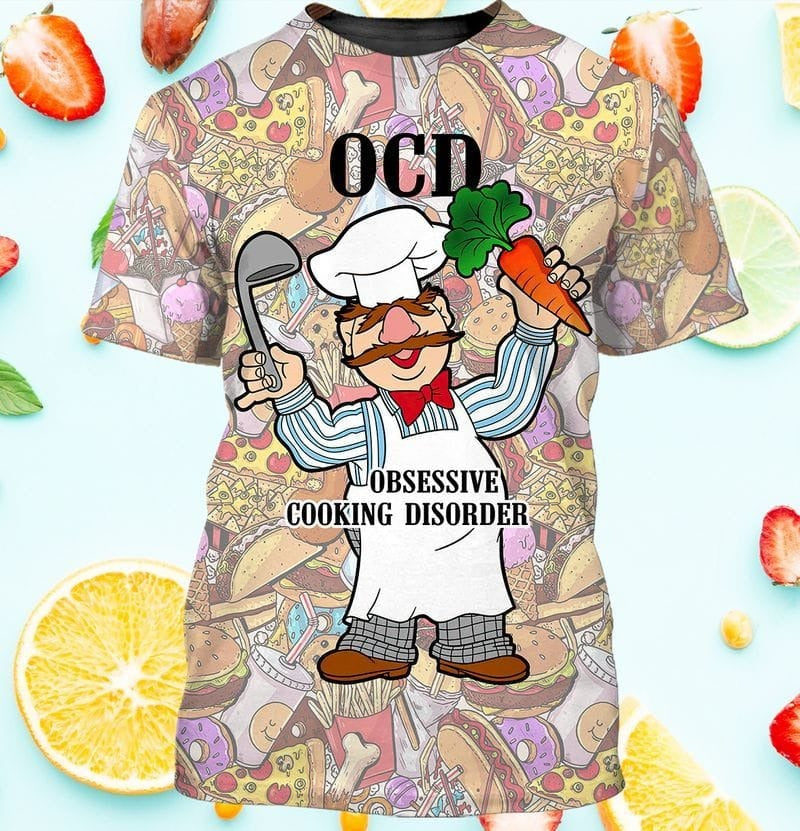 Swedish Chef 3D Tshirt/ Funny Master Chef Shirt