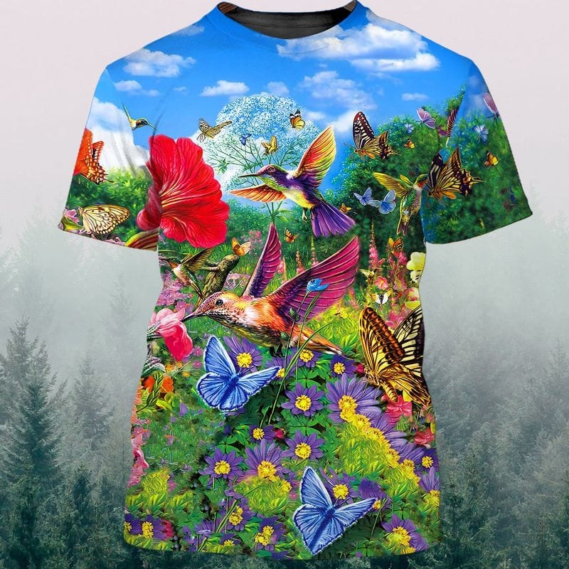 Hummingbird T Shirt 3D all Over Printed For Men Women/ Unisex Bird T Shirt/ Gift For Hummingbird Lovers