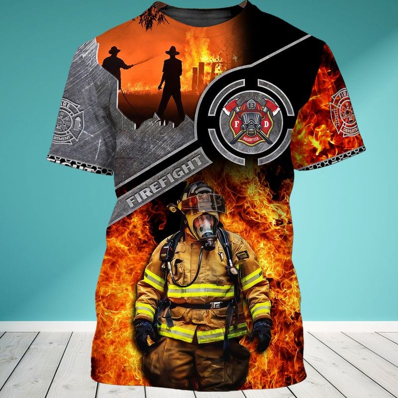 Proud To Be Firefighter US Smoke 3D Shirt/ Attractive Apparel For Firefighter Lovers