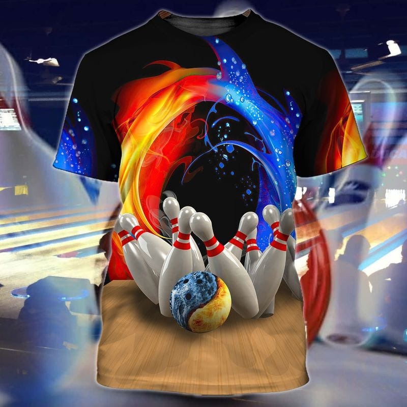 3D All Over Printed Bowling T Shirt/ Coolspod Bowling Shirt For Men And Women/ Cool Gift For Bowling Player