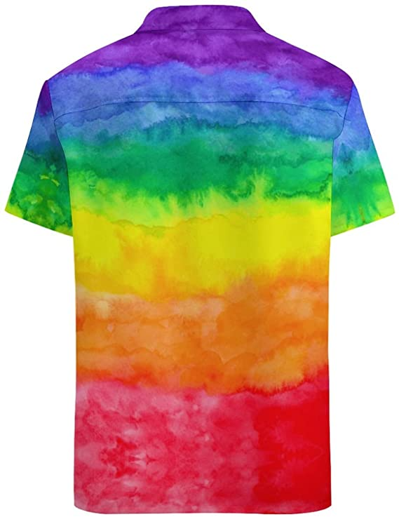 Rainbow Color Hawaiian Shirt/ Hawaii Shirt For Gaymer/ Lesbian Rainbow Hawaiian 3D T Shirt