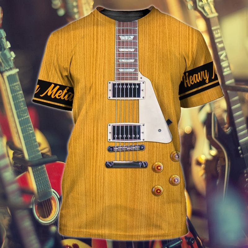 Electric Guitar Shirts Heavy Metal 3D Full Print Shirt