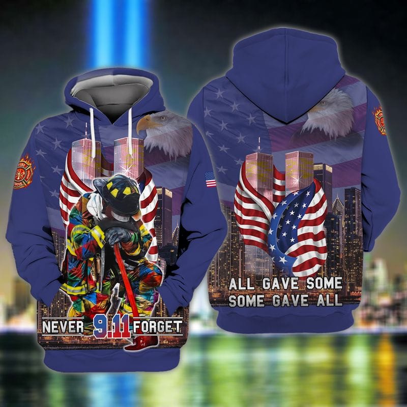 Coolspod Firefighter Custom Shirt Never Forget 9-11 All Gave Some Some Gave All Personalized Gift