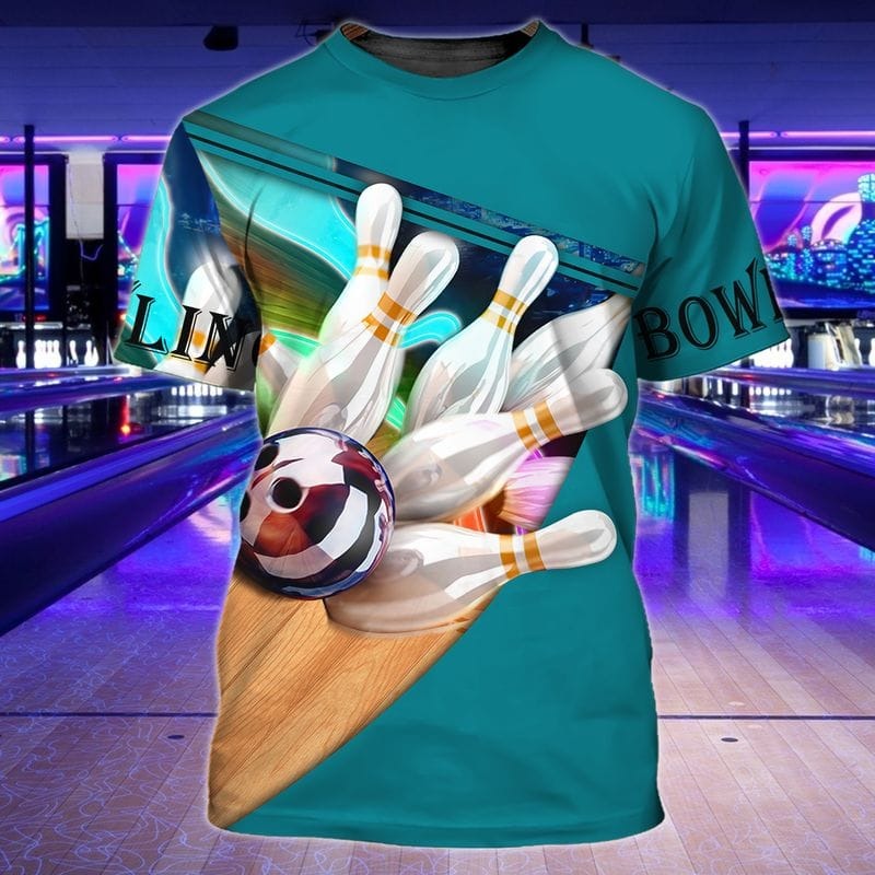 3D All Over Printed Love Bowling T Shirt/ Best Bowling Shirt Men Women