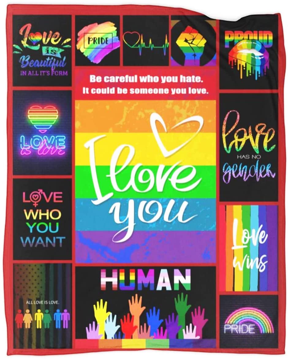Love Is Love Blanket/ Be Careful Who You Hate Lgbt Blanket/ Pride Human Right Gay Man Blanket/ Blanket Lesbian