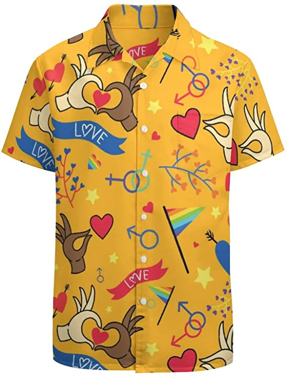 Love Pride Love Is Love Hawaii Shirt/ Hawaiian 3D T Shirt For Lesbian/ Gaymer Gift Hawaiian Shirt