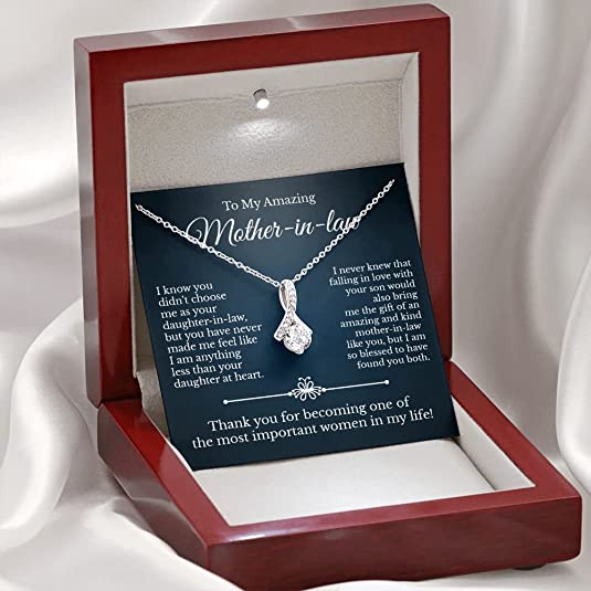 Mother in Law Gift/ Necklace Jewelry Gifts Idea from Daughter in Law/ Sentimental Meaningful Bonus Mom Gift
