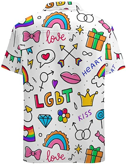 Pride Rainbow Lips Hawaiian T Shirt/ Trans Pride Hawaii 3D Shirt For Pride Month/ Transgender Pride Shirts