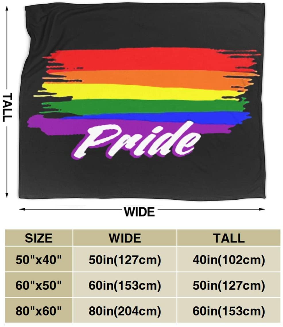 Rainbow Gay Lesbian Pride Fleece Blanket/ Ally Pride Blanket/ Support Lgbt Gift For Gay Friend