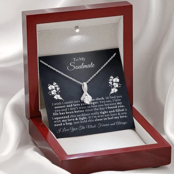To My Beautiful Soulmate Necklace for her Jewelry For Her/ Couples Gifts/ Gifts For My Wife Girlfriend